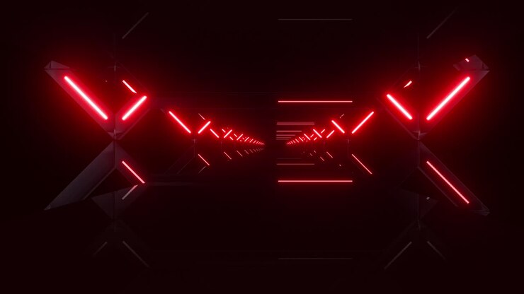 Rød neontunnel