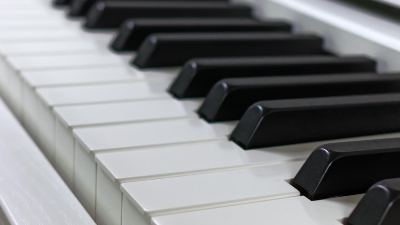 piano, key, keyboard, music, paint, rainbow, detail, musical instrument, close-up view