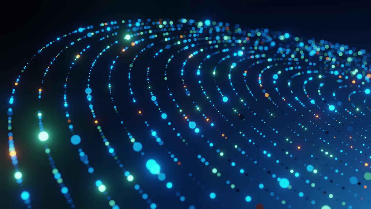 Abstrakt cirkelformet teknologibaggrund, big data-netværk, dybdeskarphedskamera.