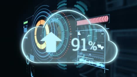 Animation-of-cloud-with-growing-number-over-scope-scanning