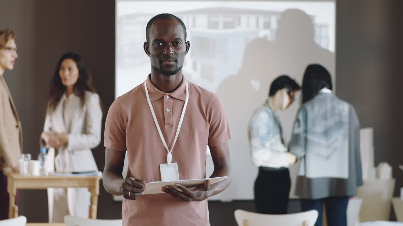 Portrait of African American Man on Business Conference