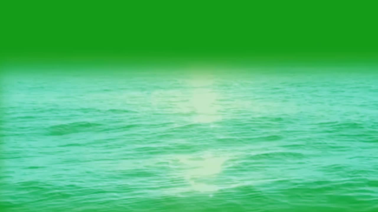 녹색 스크린 배경으로 물 파동 모션 그래픽