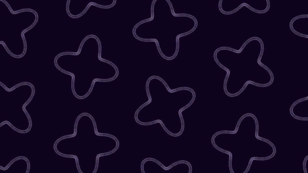 An intricate black and purple star pattern that repeats in a circular arrangement, forming a visually appealing and mesmerizing design