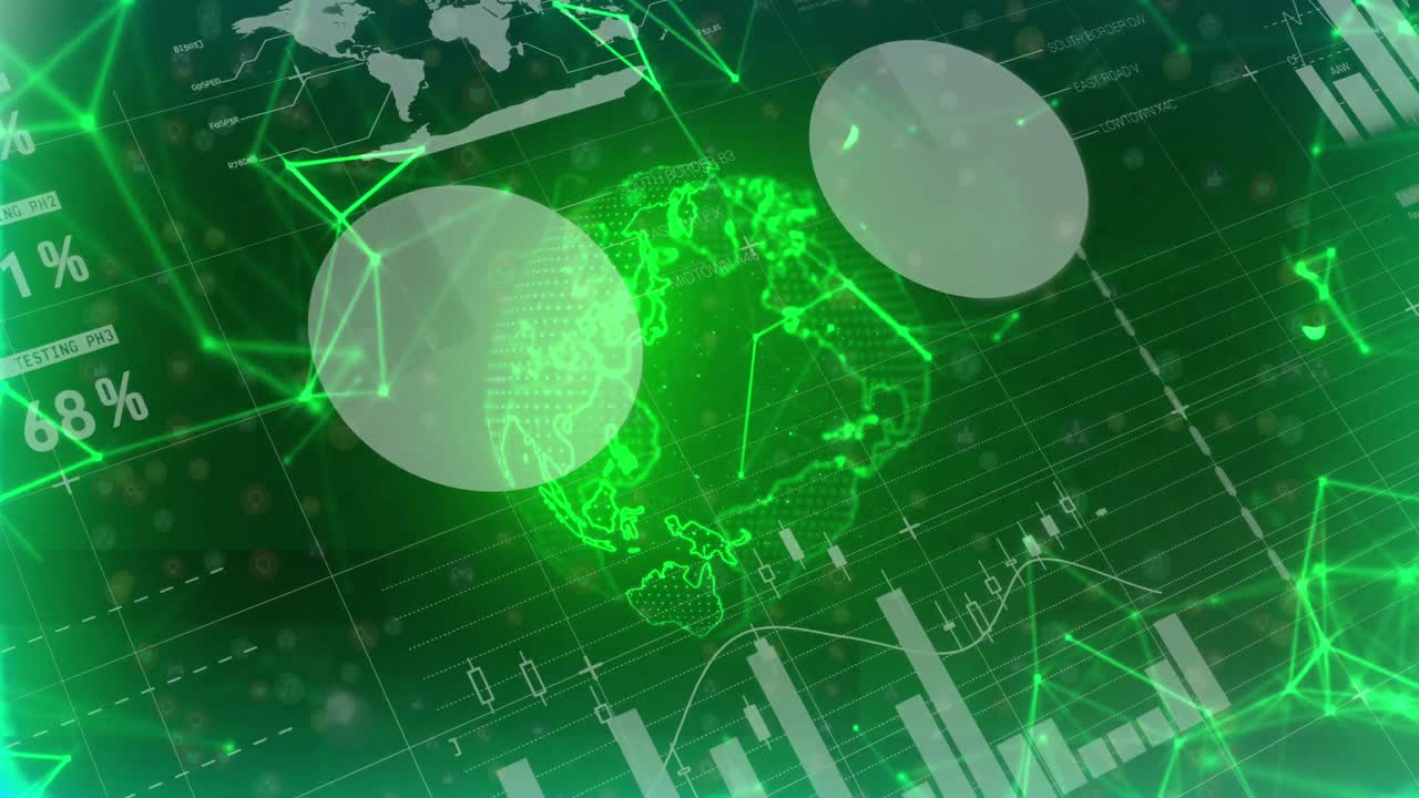 전 세계 데이터 프로세싱의 애니메이션