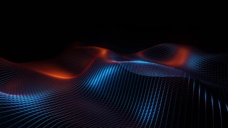 wireframe mountain line colorful wave background in red and blue color. abstract, big data modern future backdrop