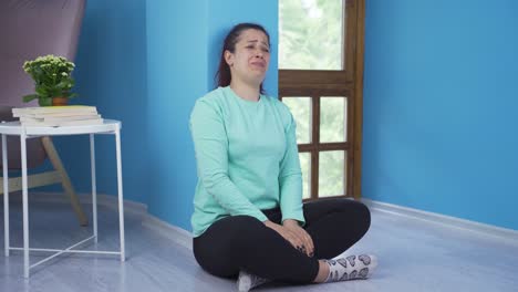 woman with psychological problems.