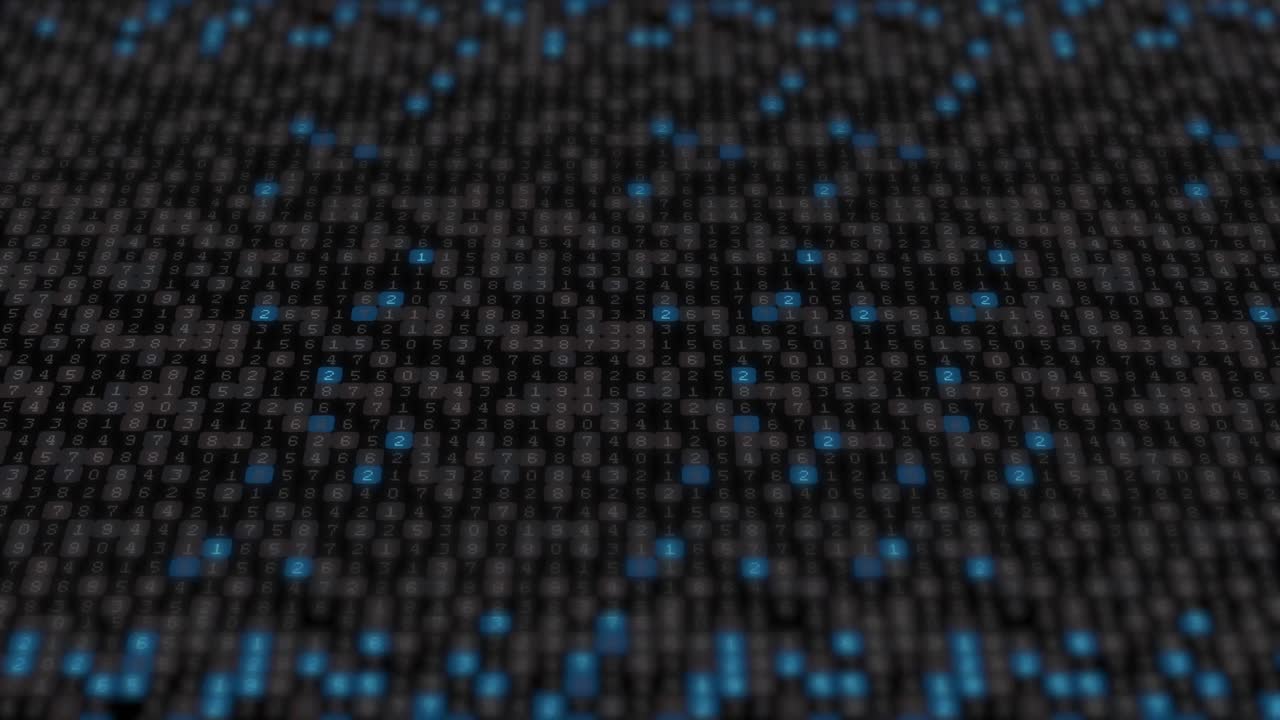 Animation of texture with moving black, grey and blue dots