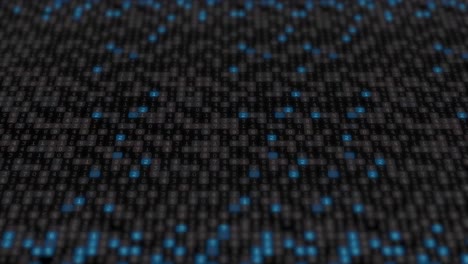 animation of texture with moving black, grey and blue dots