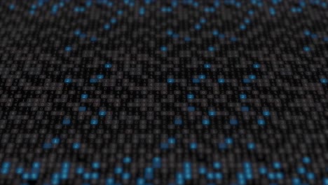 animation of texture with moving black, grey and blue dots