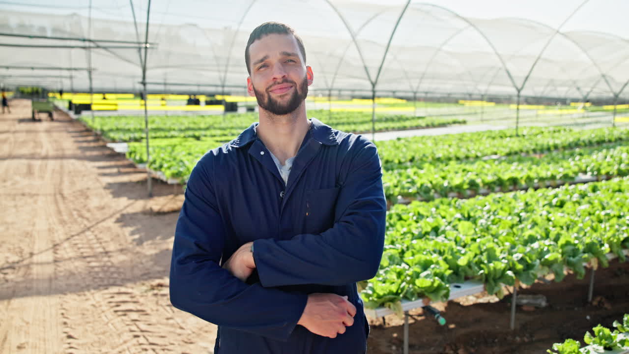 Farmer in Greenhouse