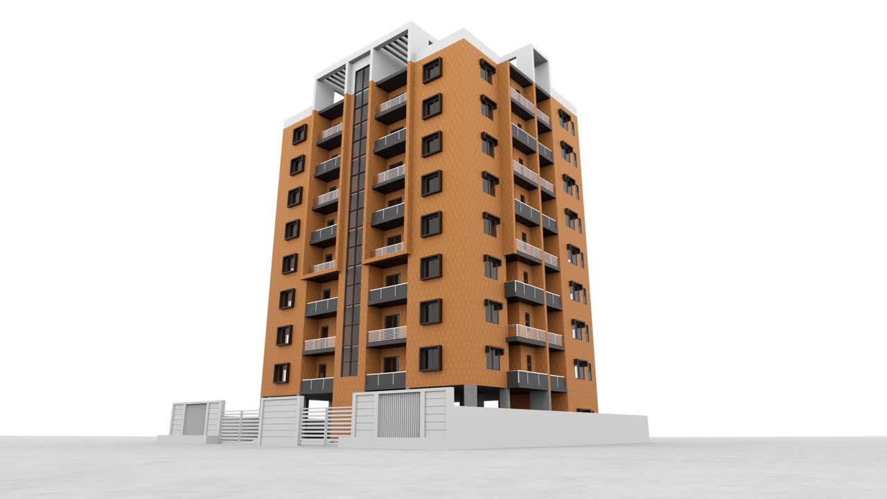 Design moderno di edificio residenziale multipiano