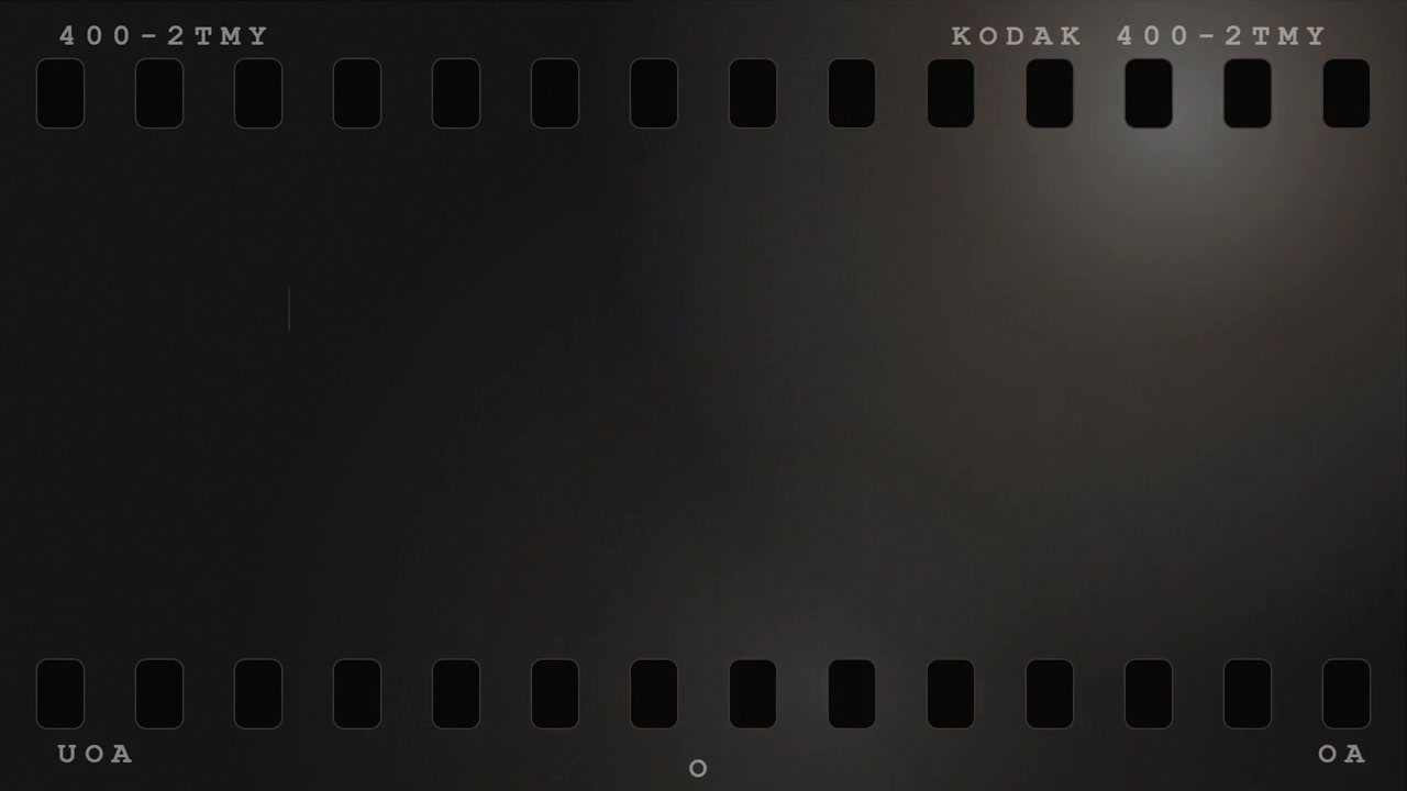 Vintage 35mm Film Strip Frame Overlay with Light Leak