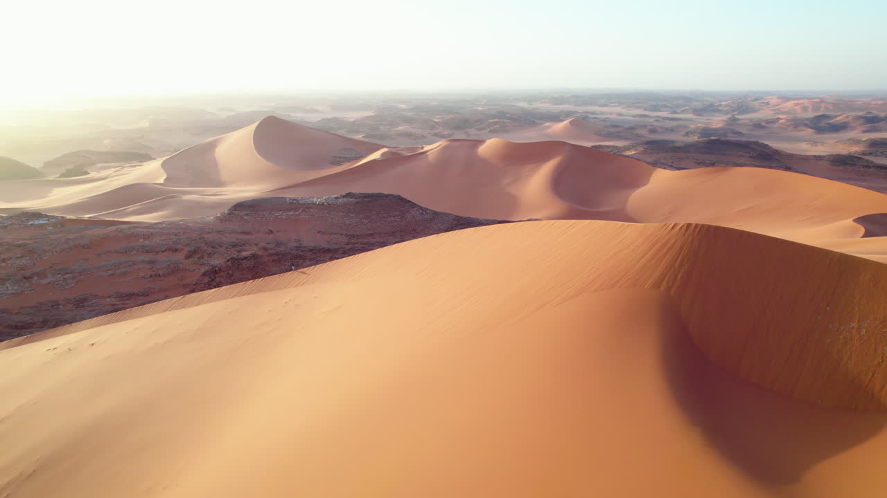 Aerial View of Djanet Desert in Tassili N'Ajjer National Park, Algeria