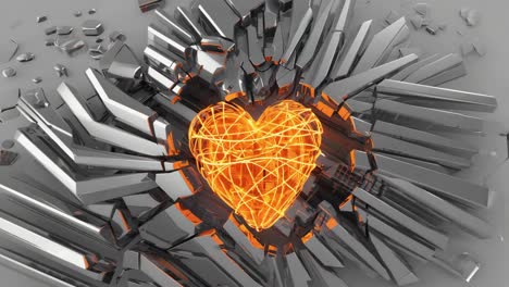 broken heart abstract