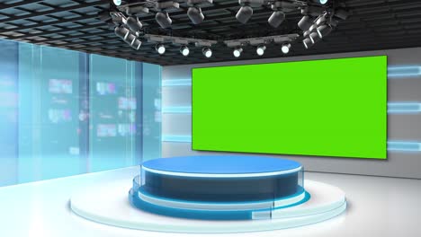 tv 스튜디오, 뉴스, 블라이와 은 배경, 일반 및 클로즈업, 뉴스 스튜디오, 스튜디오 배경, 뉴스 베이크그라운드, 모든 그린 스크린 또는 크로마 키 비디오 제작에 완벽한 배경, 루프, 3d 렌더링