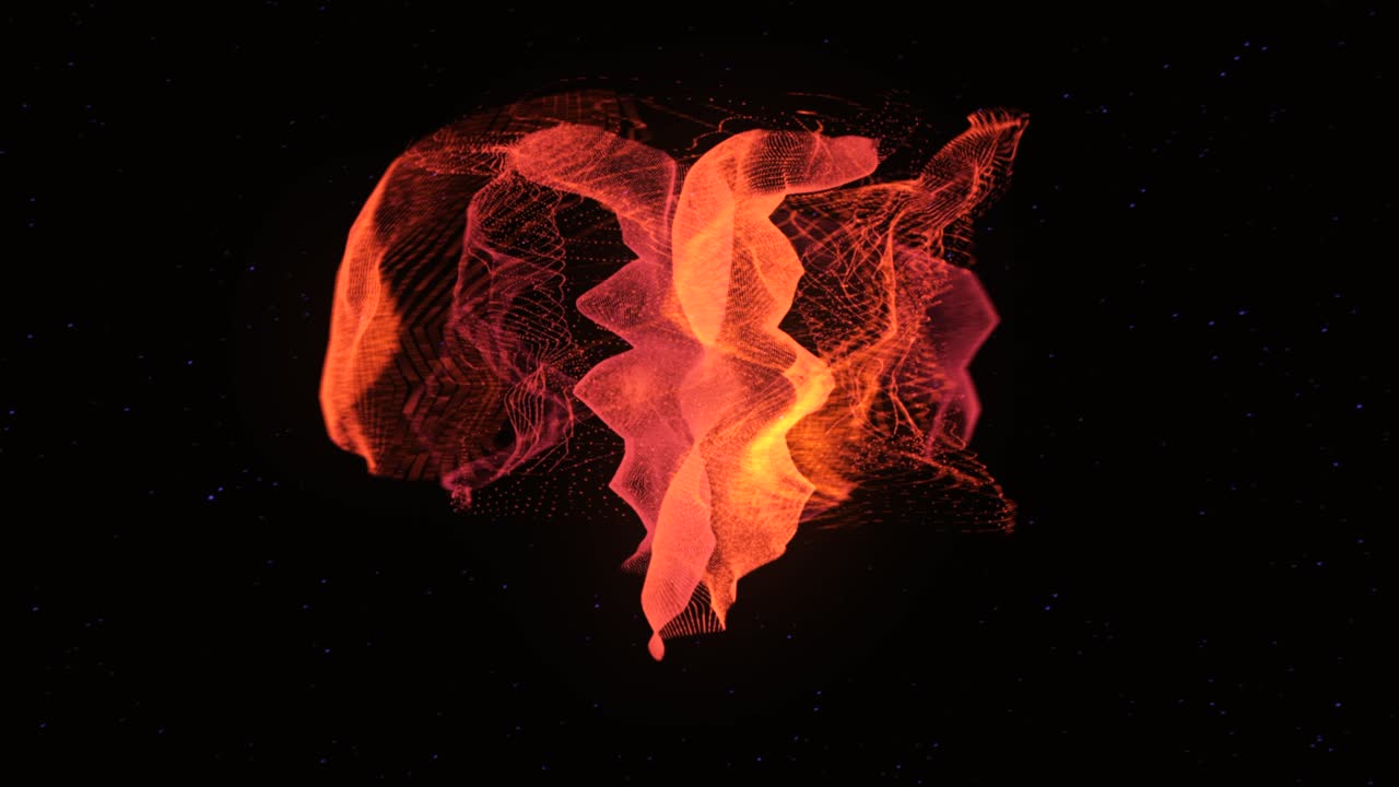 arte abstracto de partículas brillantes