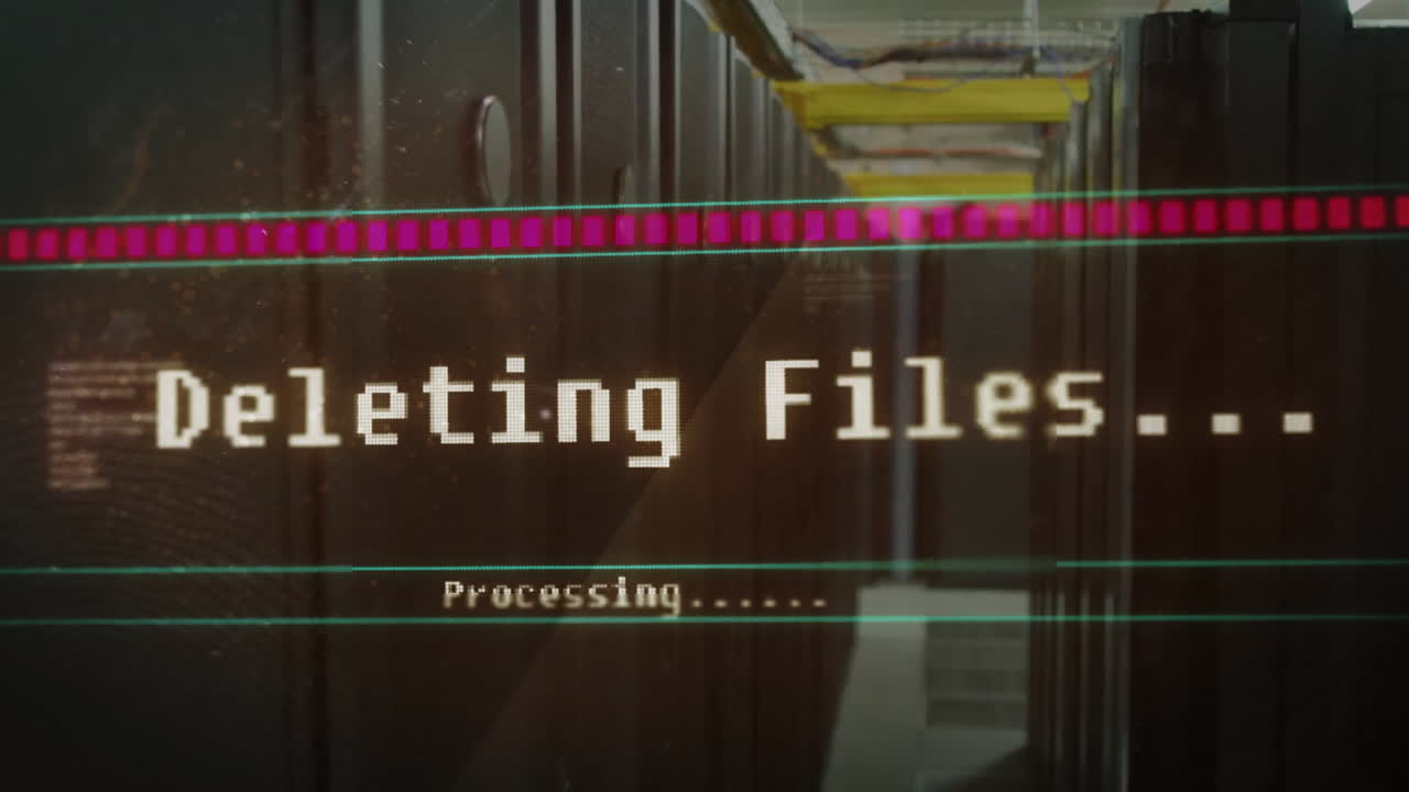 animación de la eliminación de archivos, procesamiento de texto en la interfaz a través de la sala del servidor