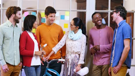 group of business executives interacting with each other