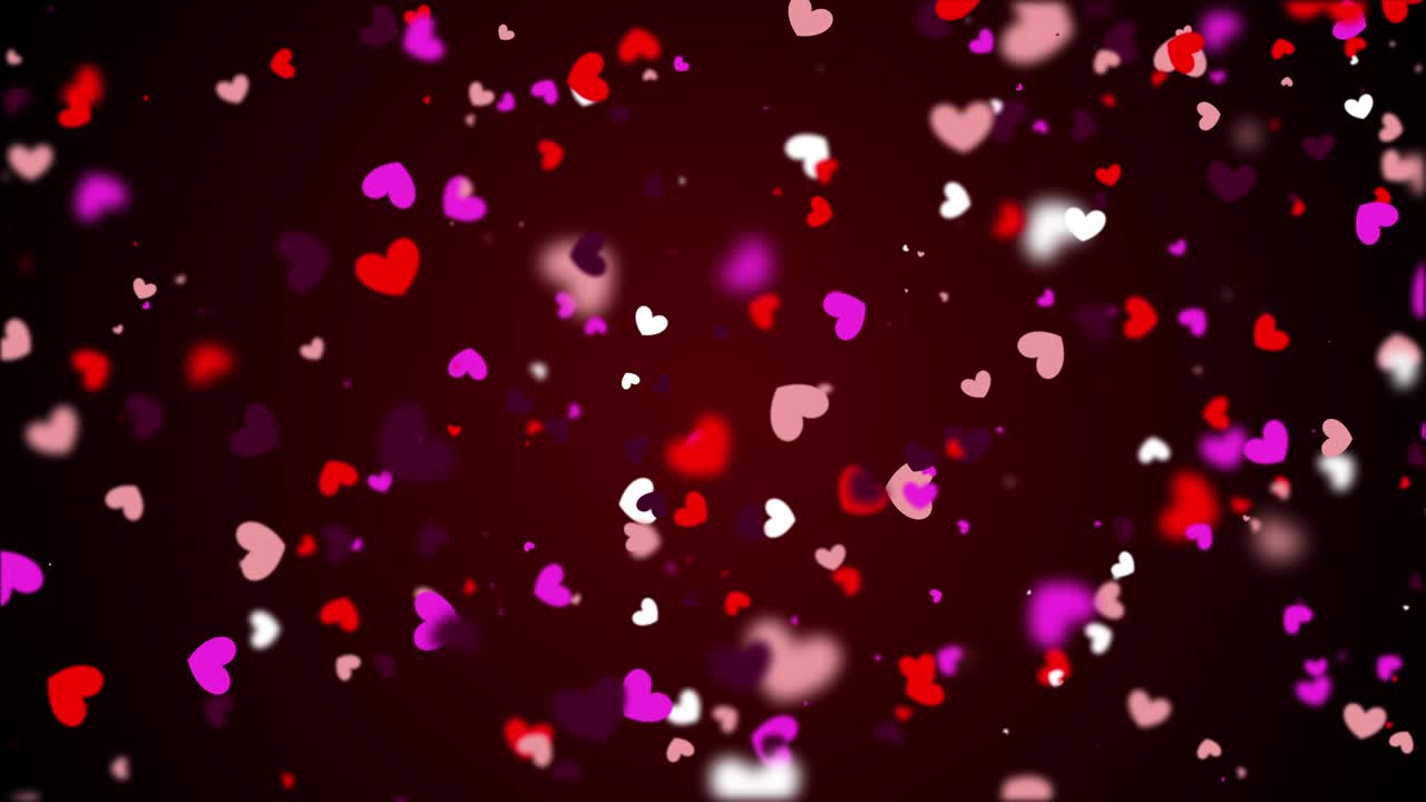 The Heart Backgrounds Motion Graphics Featuring Valentine’s Day Animated Shapes and Particles Loop.