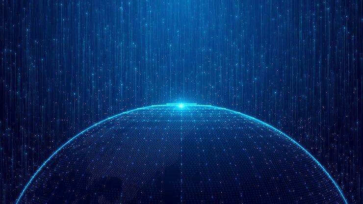 Rete, sfondo, big data, flusso di dati, velocità dei dati, blockchain, innovazione tecnologica, dati tecnologici, connessione Internet, IA