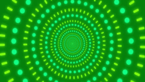 animation of moving shapes on green background