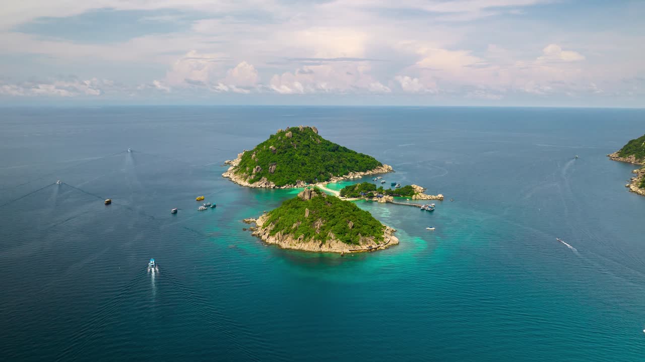 파노라마 커브 타임 스 (nang yuan island, koh tao, 태국)