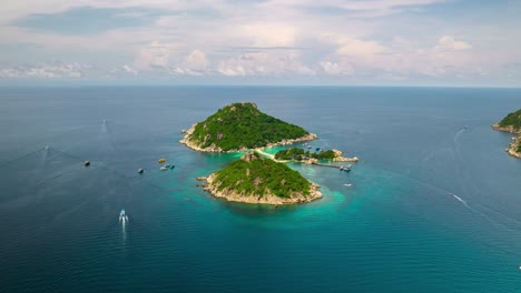 curva panorámica del lapso de tiempo de la isla de nang yuan, koh tao, tailandia