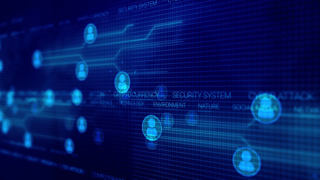 iconos y seguridad cibernética a través de la visualización interfaz digital con iconos