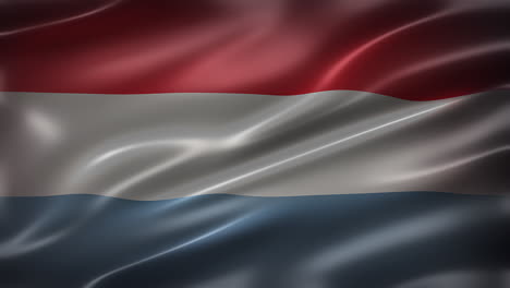 Die-Nationalflagge-Von-Luxemburg,-Schriftansicht,-Vollbild,-Glatt,-Glänzend,-Flatternd,-Elegante-Seidige-Textur,-Weht-Im-Wind,-Realistische-4K-CG-Animation,-Filmähnliche-Optik,-Nahtlos-Schleifenfähig