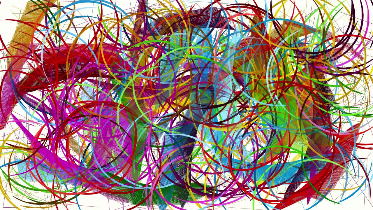 animación digital abstracta de semicírculos en movimiento