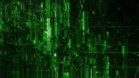 green hud cyber glitch background loop