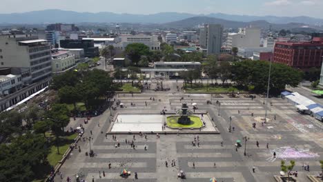 flyover metro cathedral to reveal constitution plaza in guatemala city