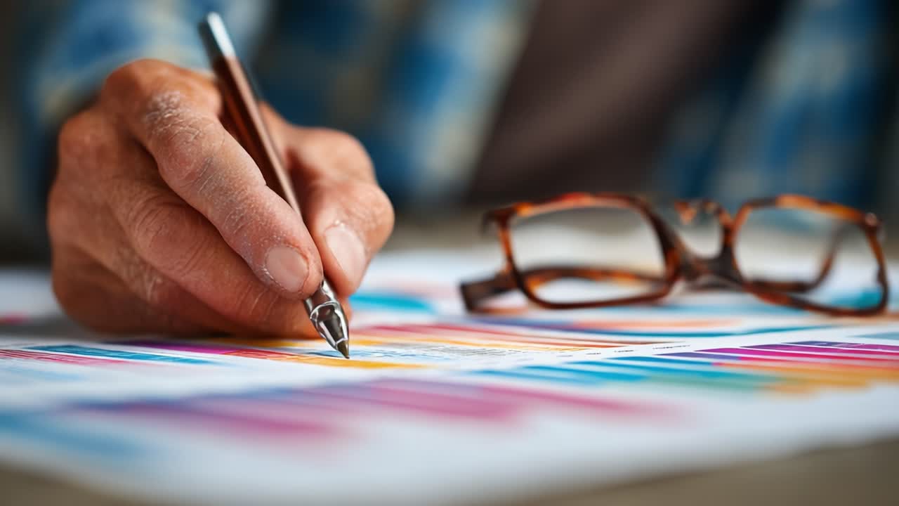 An Artful Exploration of Creativity: Capturing the Process of Refining Colorful Designs with a Pen and Sketches in Hand