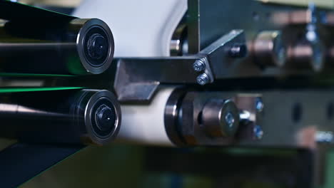 roller rotation automated production. factory technological producing diapers.