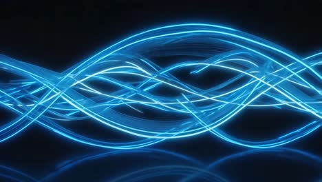 abstract blue glowing lines