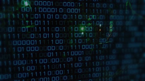 animación del procesamiento de datos en la sala de servidores