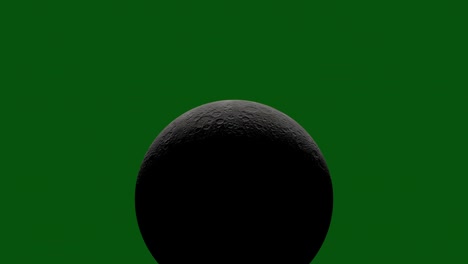 moon phases - northern hemisphere time-lapse rendered video, moon rotation on green screen