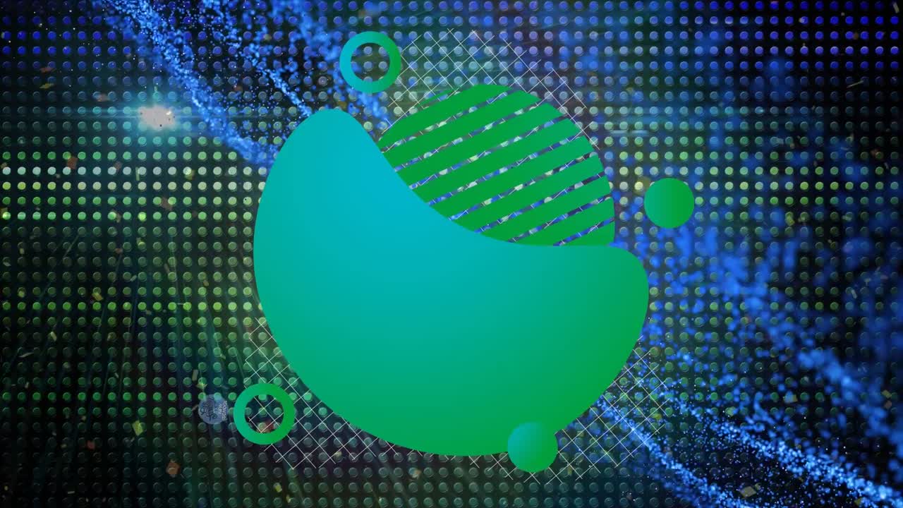 animación de la vieja escuela nueva escuela sobre puntos y luces en pantalla digital