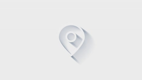 icono de marcador simple. icono blanco con sombra en un fondo transparente.