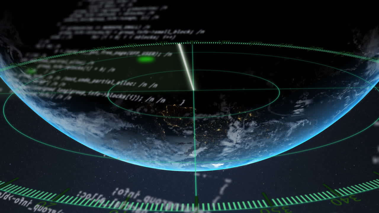 animación del procesamiento de datos por computadora en todo el mundo
