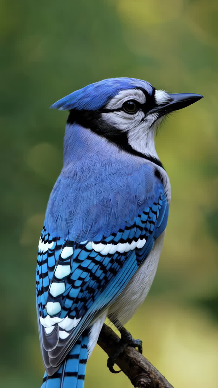 Ghiandaia azzurra nella natura