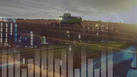 animación del procesamiento de datos financieros en el campo de la agricultura