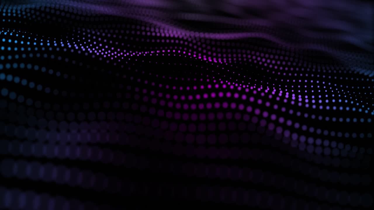 animazione di punti in movimento su sfondo nero