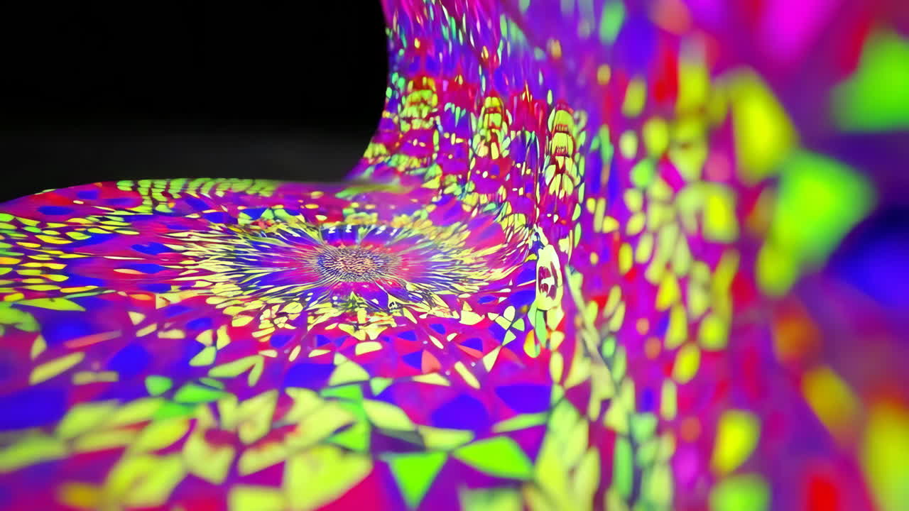 Abstract Colorful Geometric Psychedelic Pattern