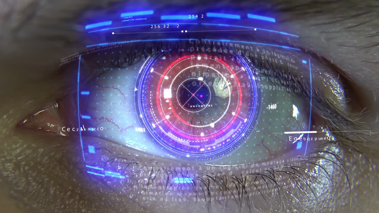 animación del ojo con hologramas