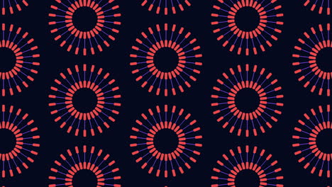 Circular-blue-circles-on-black-a-seamless-pattern