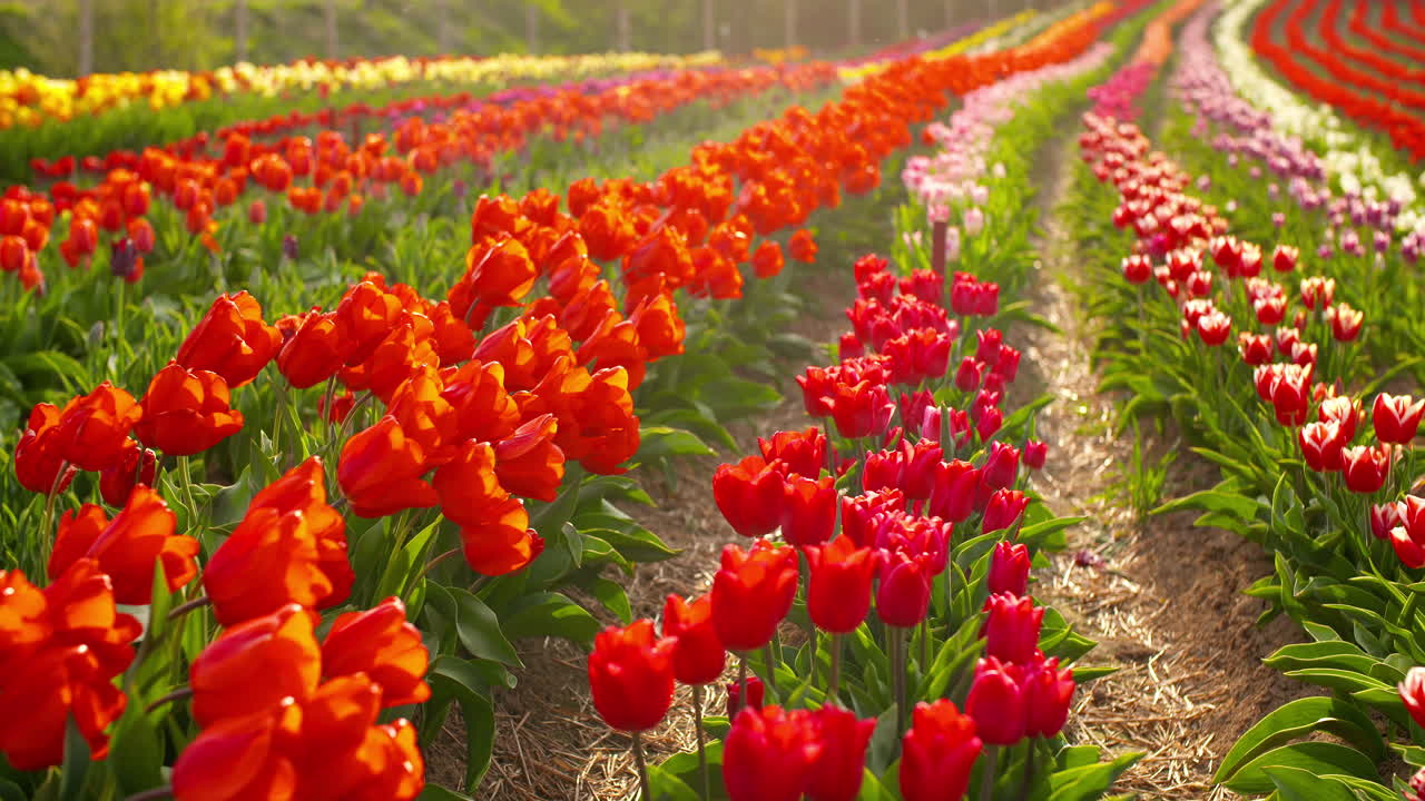 тюльпаны на агрикультурном поле голландия 23