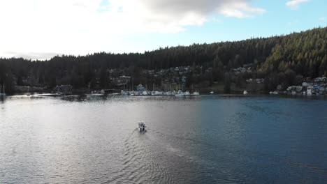 Various-drone-and-DSLR-shots-at-beautiful-Deep-Cove-in-Vancouver,-BC