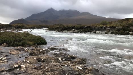 4k loopable film of black cuillin mountains and river