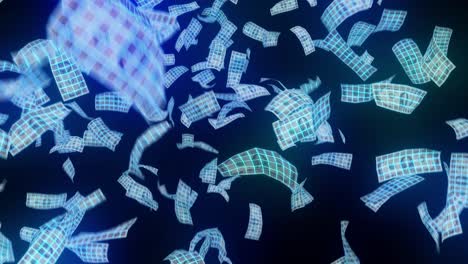 money neon 80s wireframe falling dollars arcade win usa currency make it rain 4k